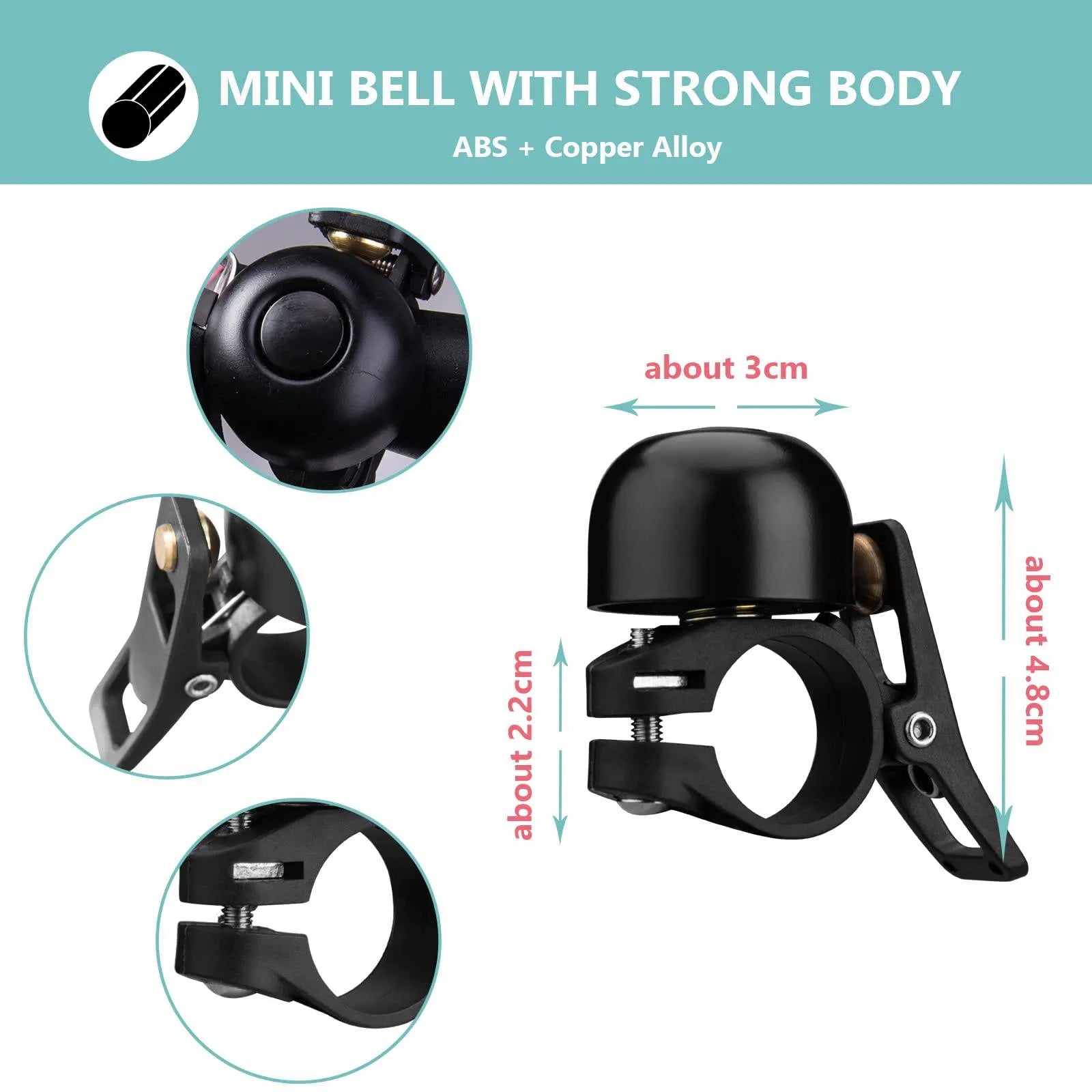 Rockbros retro bike bell with classic brass design offering a loud and clear sound.
#color_gold