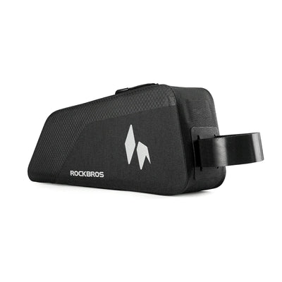 ROCKBROS rainproof cycling top tube bag for all-weather riding.