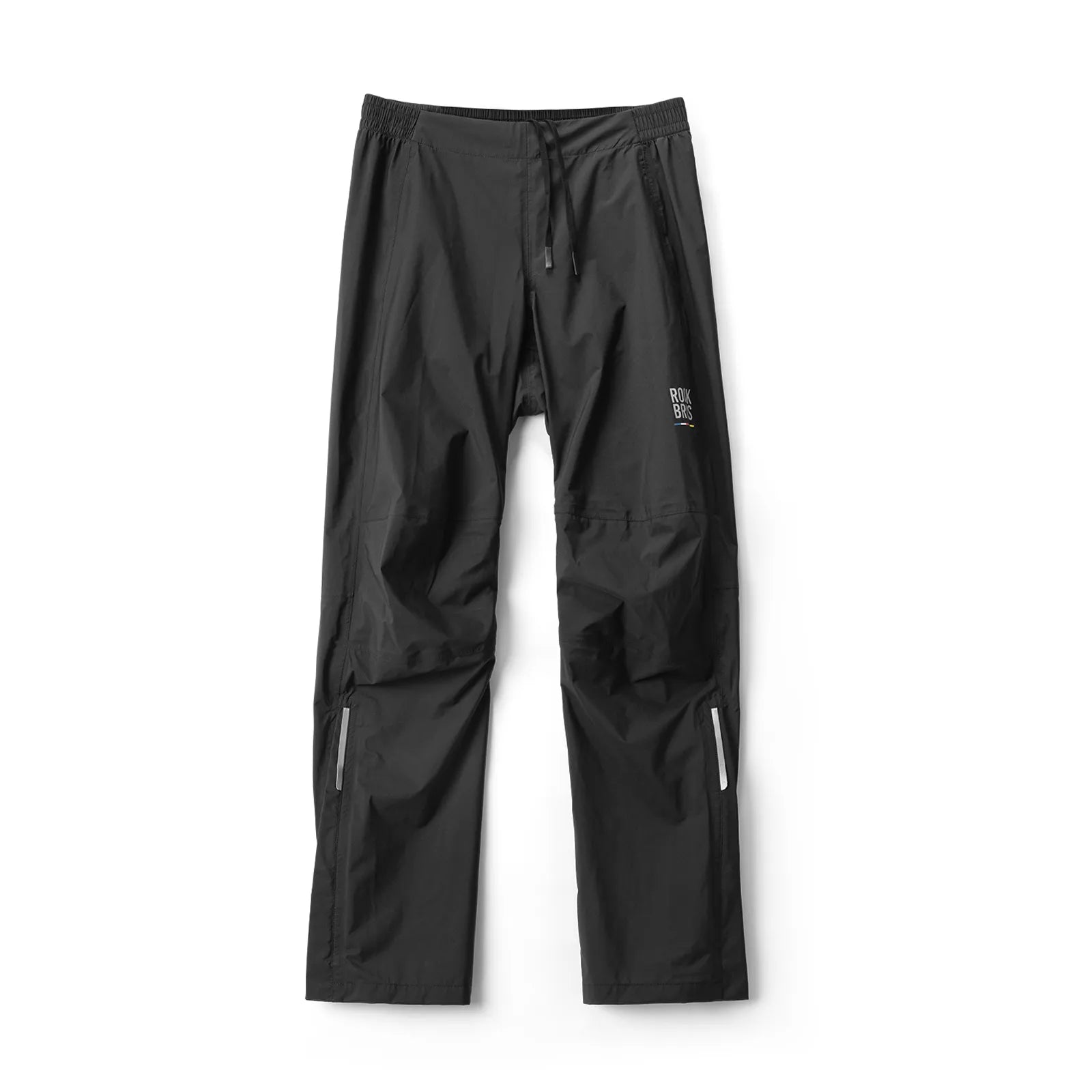 Rockbros Road to Sky unisex waterproof cycling rain pants in black, fully seam-sealed design.