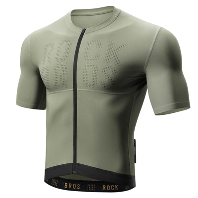 rockbros breathable short-sleeve jersey for cycling outdoors
#color_army green