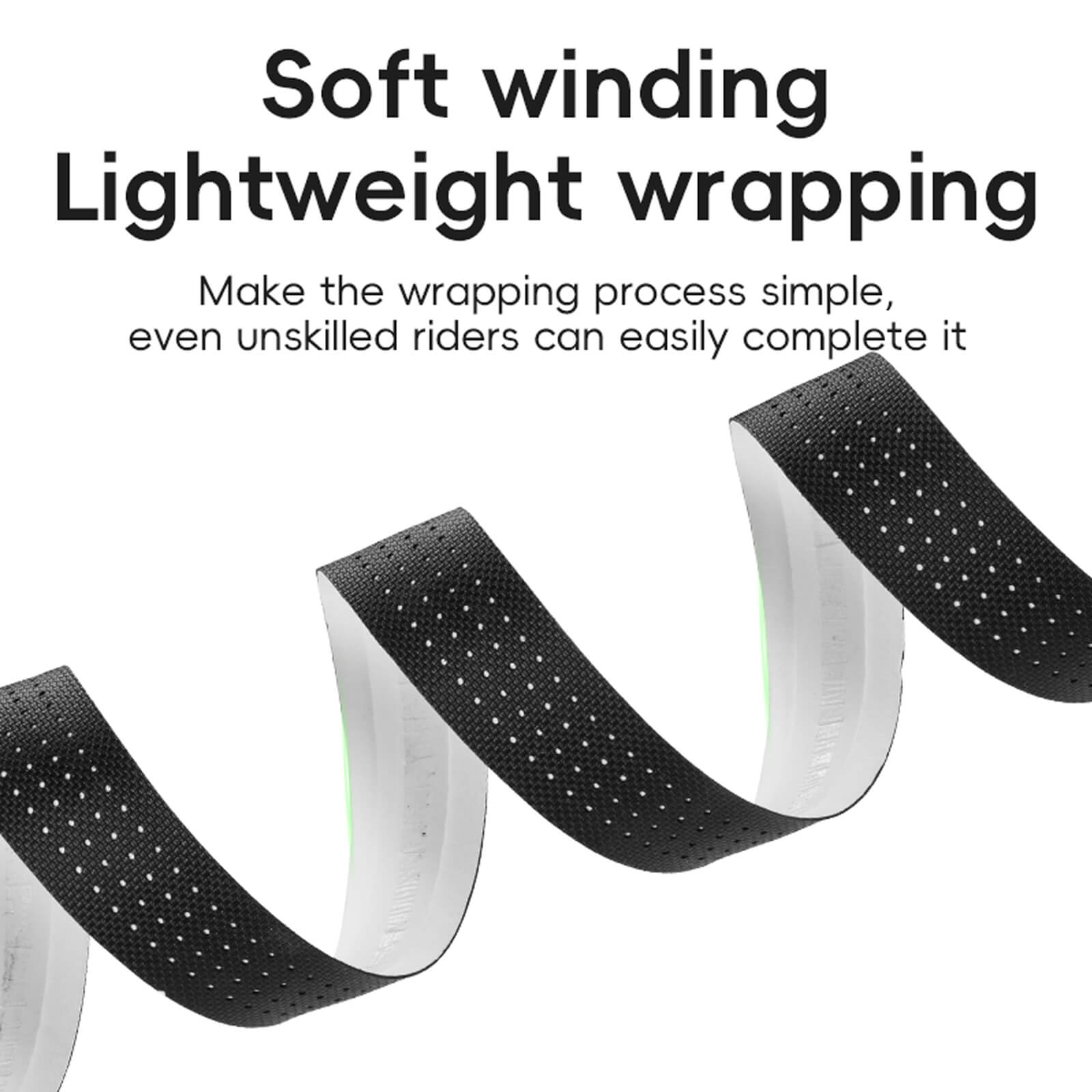 rockbros non-slip silicone pu bike handlebar tape for road bikes.
#color_shark black