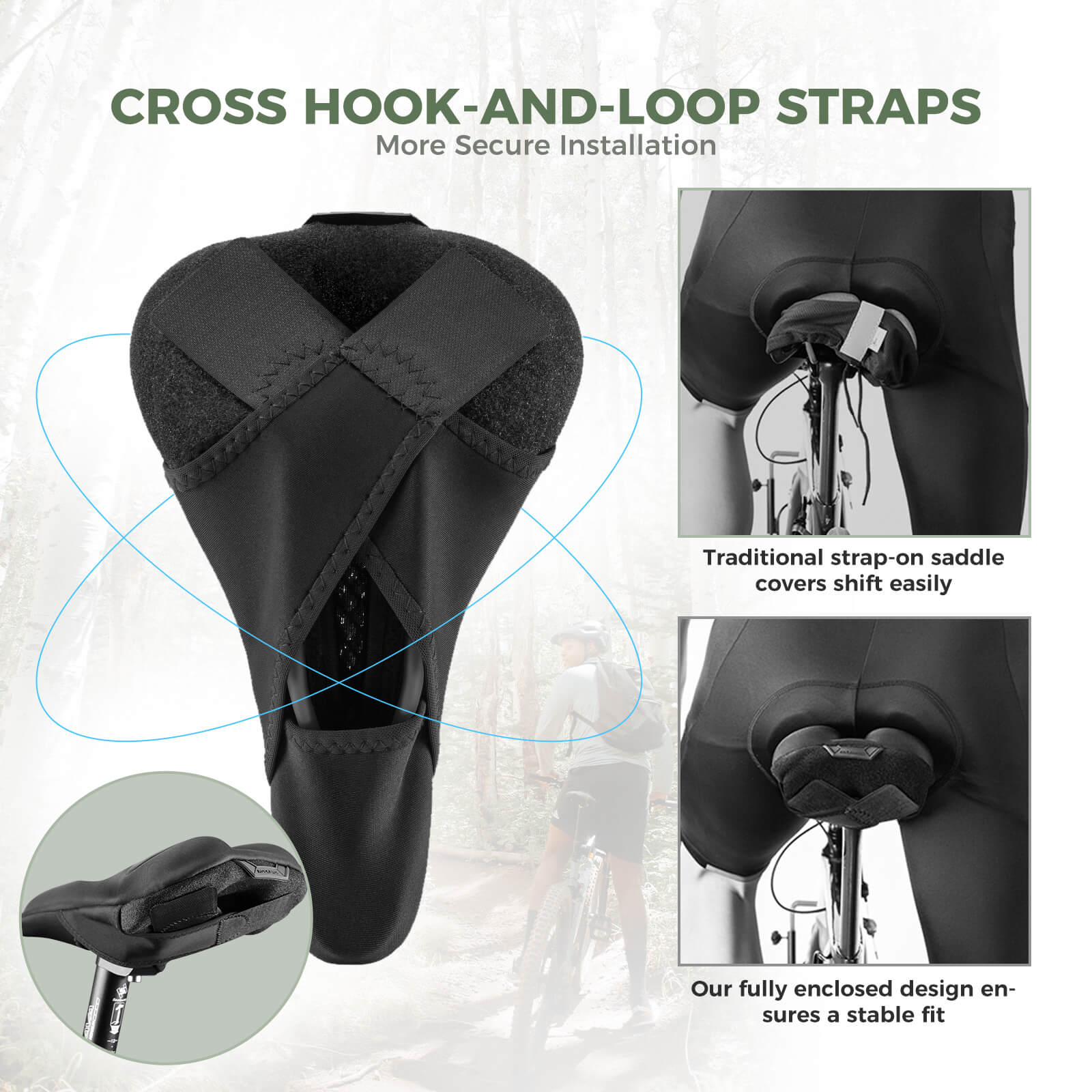 rockbros Soft Gel Shockproof Bike Seat Cover for Comfortable Cycling.
#color_red