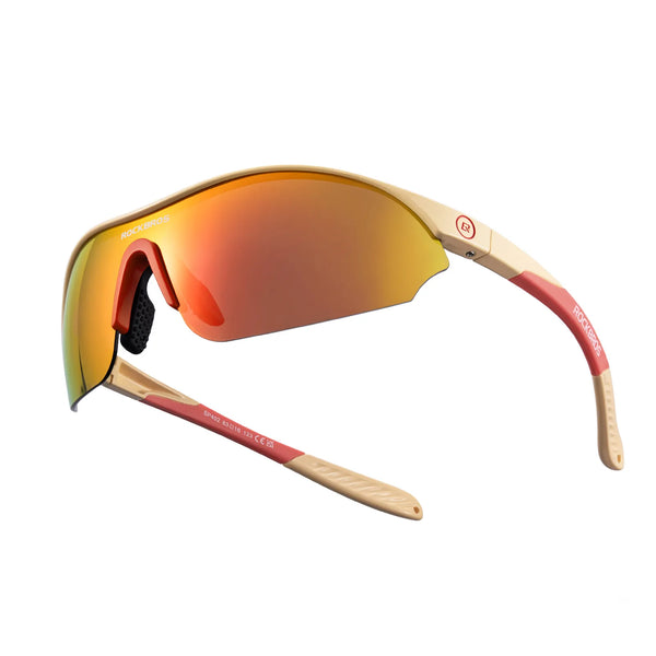 ROCKBROS SP402 Polarized Cycling Sunglasses with Matte Black Frame for Men and Women.
#color_beige