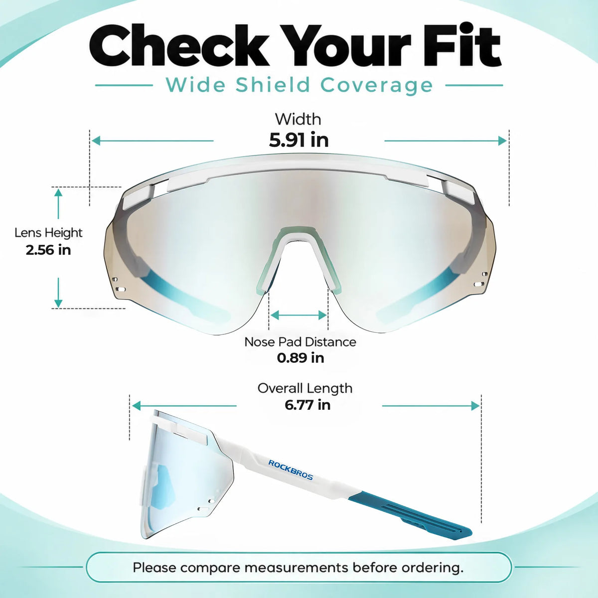 ROCKBROS SP414 Revo photochromic cycling sunglasses with UV400 protection, windproof sports eyewear for men and women.
#options_White (Photochromic)