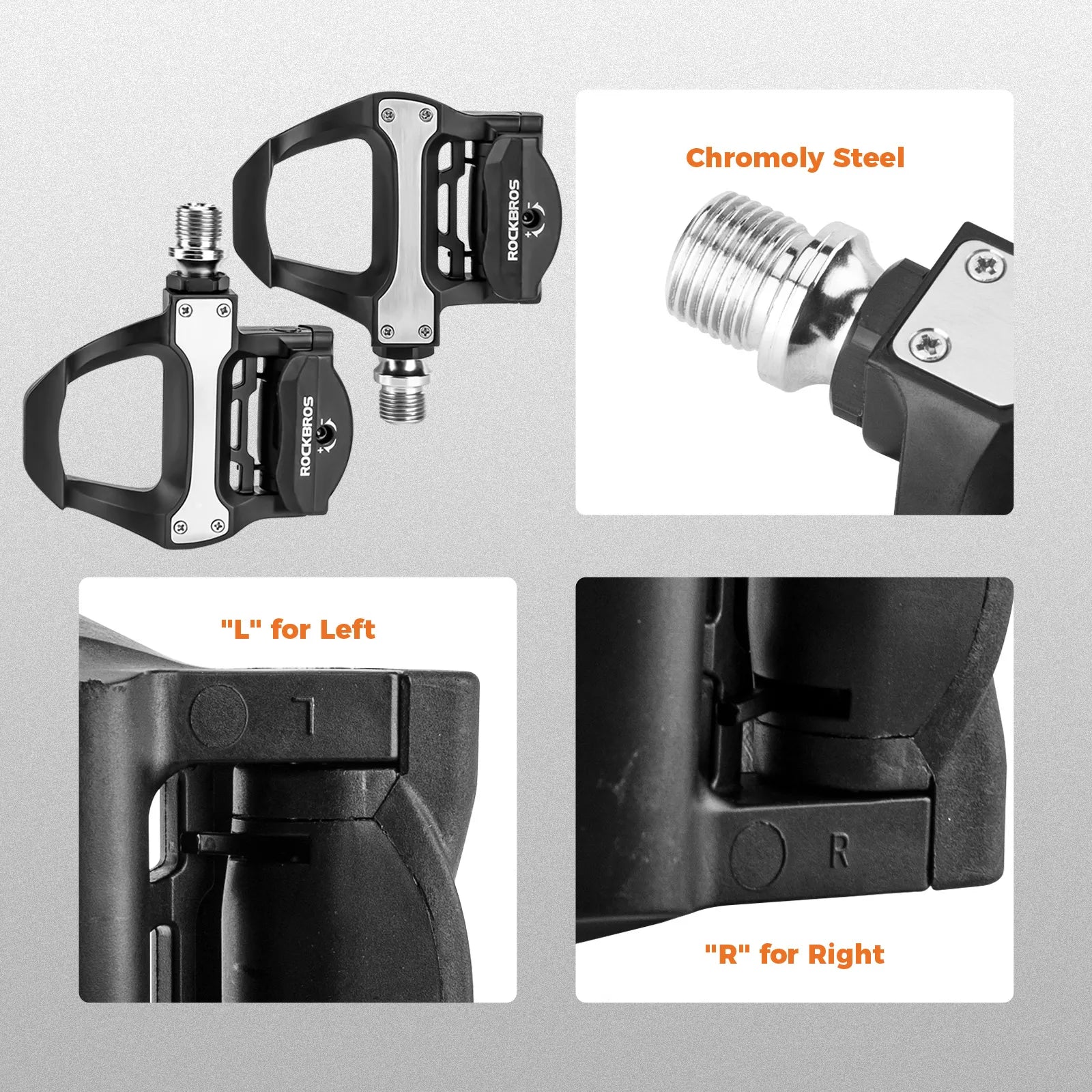 ROCKBROS Road Bike SPD Lock Pedals Fit Shimano Main Product Shot