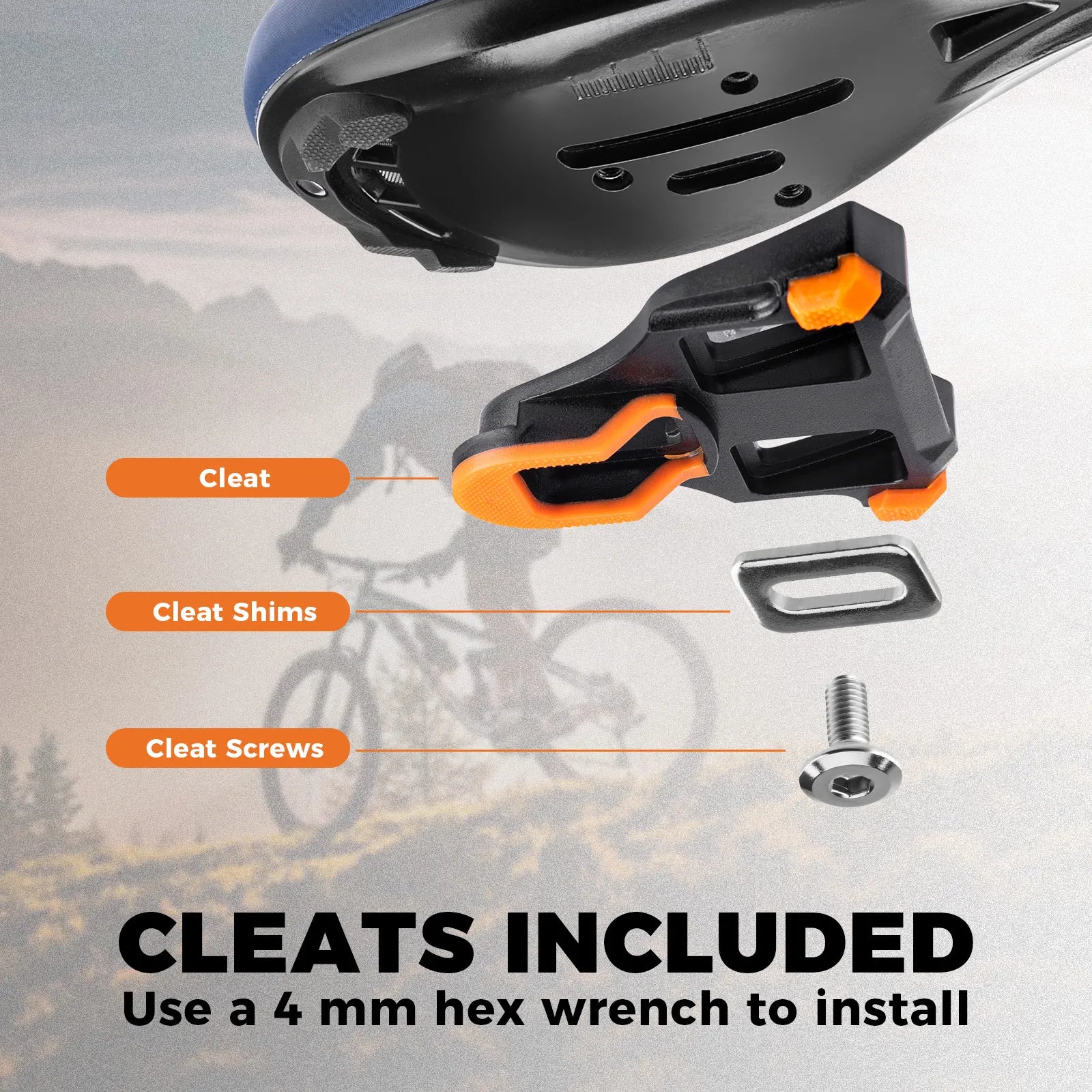 ROCKBROS Road Bike SPD Lock Pedals Fit Shimano Main Product Shot