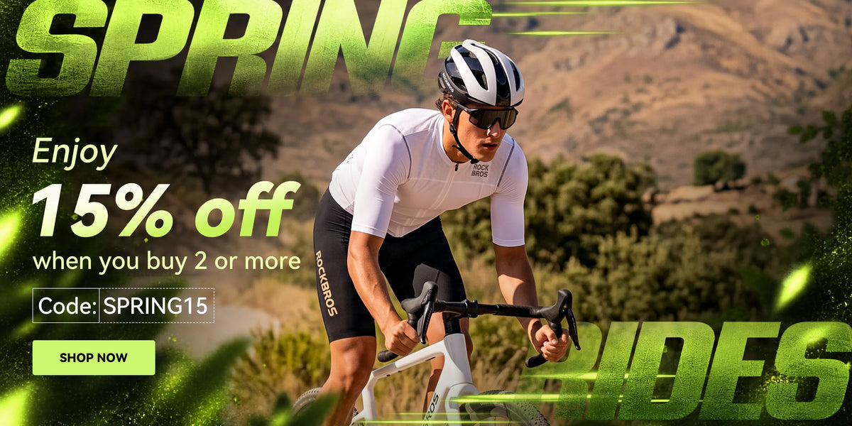 ROCKBROS spring promotion — enjoy 15% off when you buy 2 or more items