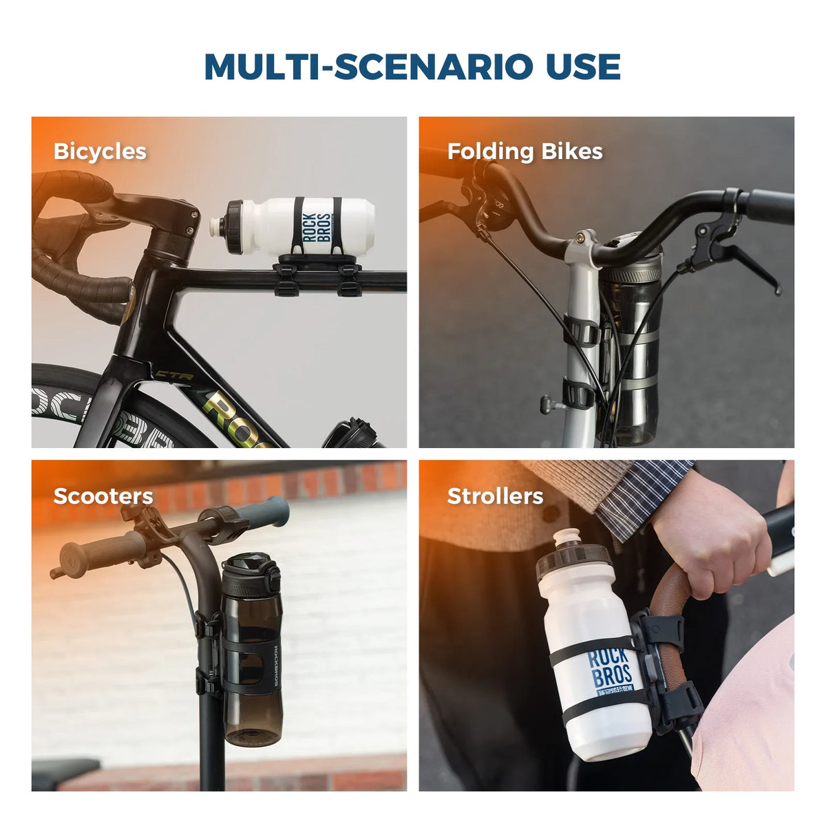 rockbros magnetic strap-on bike bottle cage for quick release and easy mounting.
#options_Strong Hold