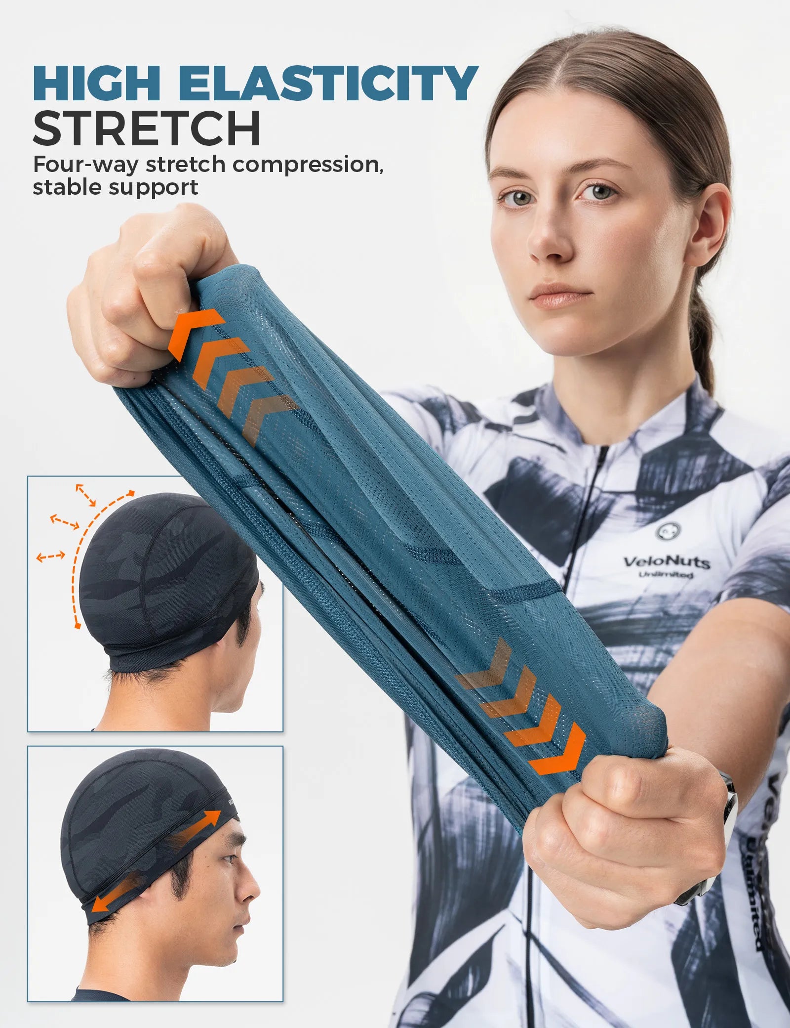 ROCKBROS summer cycling balaclava in speckled pattern with breathable mouth mesh.
#options_Blue