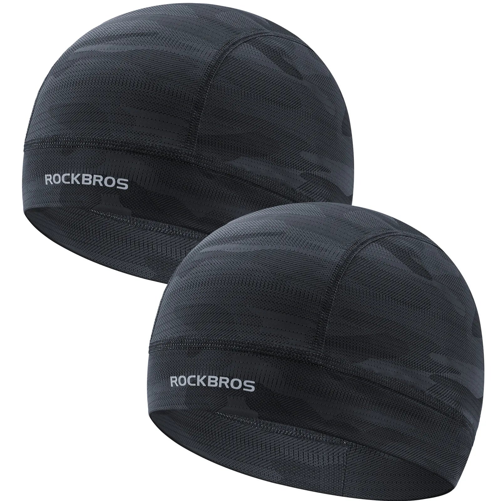ROCKBROS summer cycling balaclava in speckled pattern with breathable mouth mesh.
#options_Black + Black