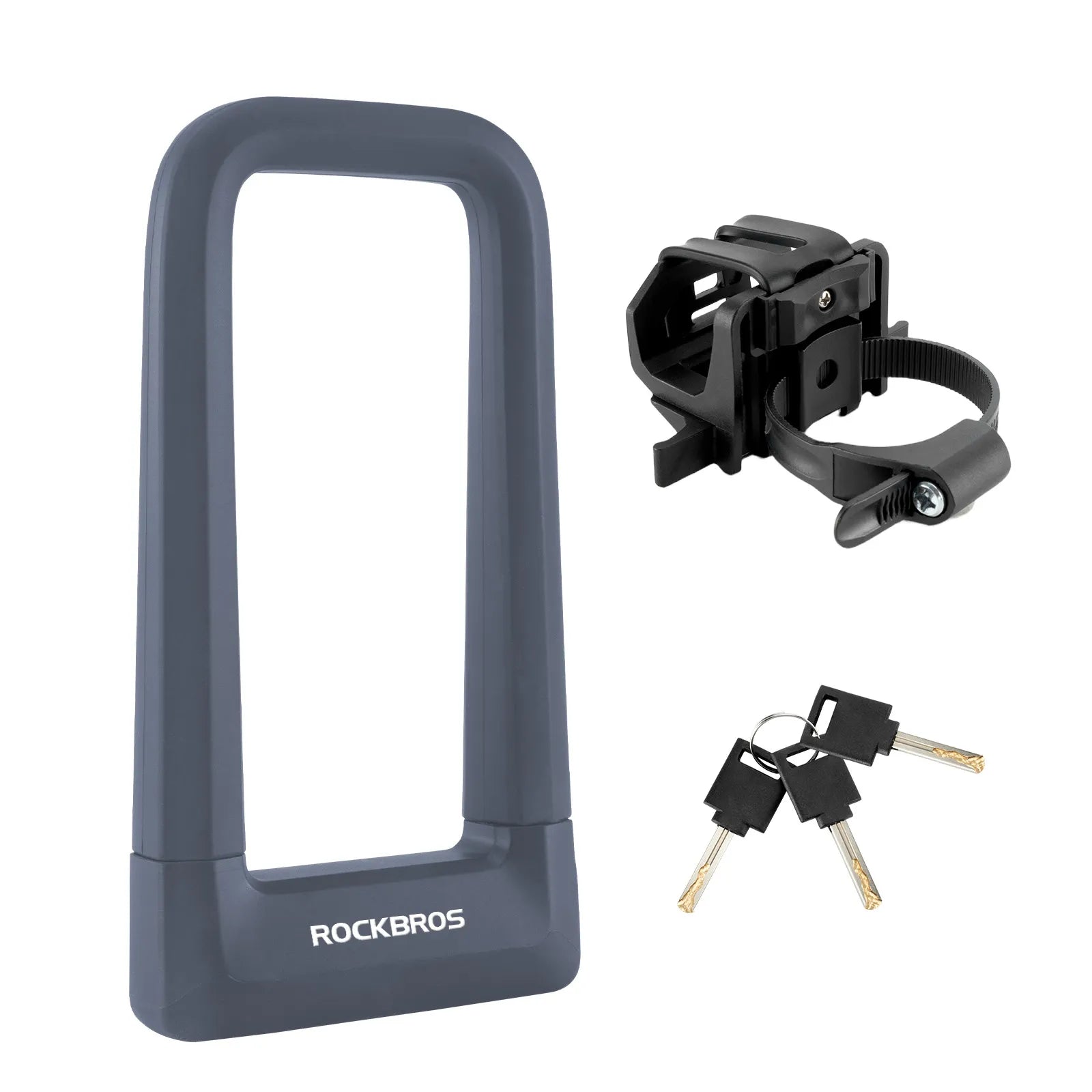 ROCKBROS C-Shape Mini Bike Bell in black, hidden bicycle bell for 22.2mm handlebars.
#color_grey