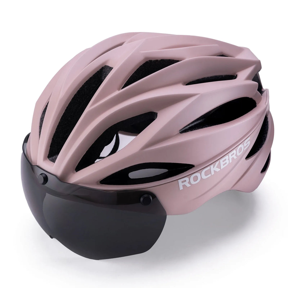 White and black color options of ROCKBROS Trail bicycle helmet.
#options_pink