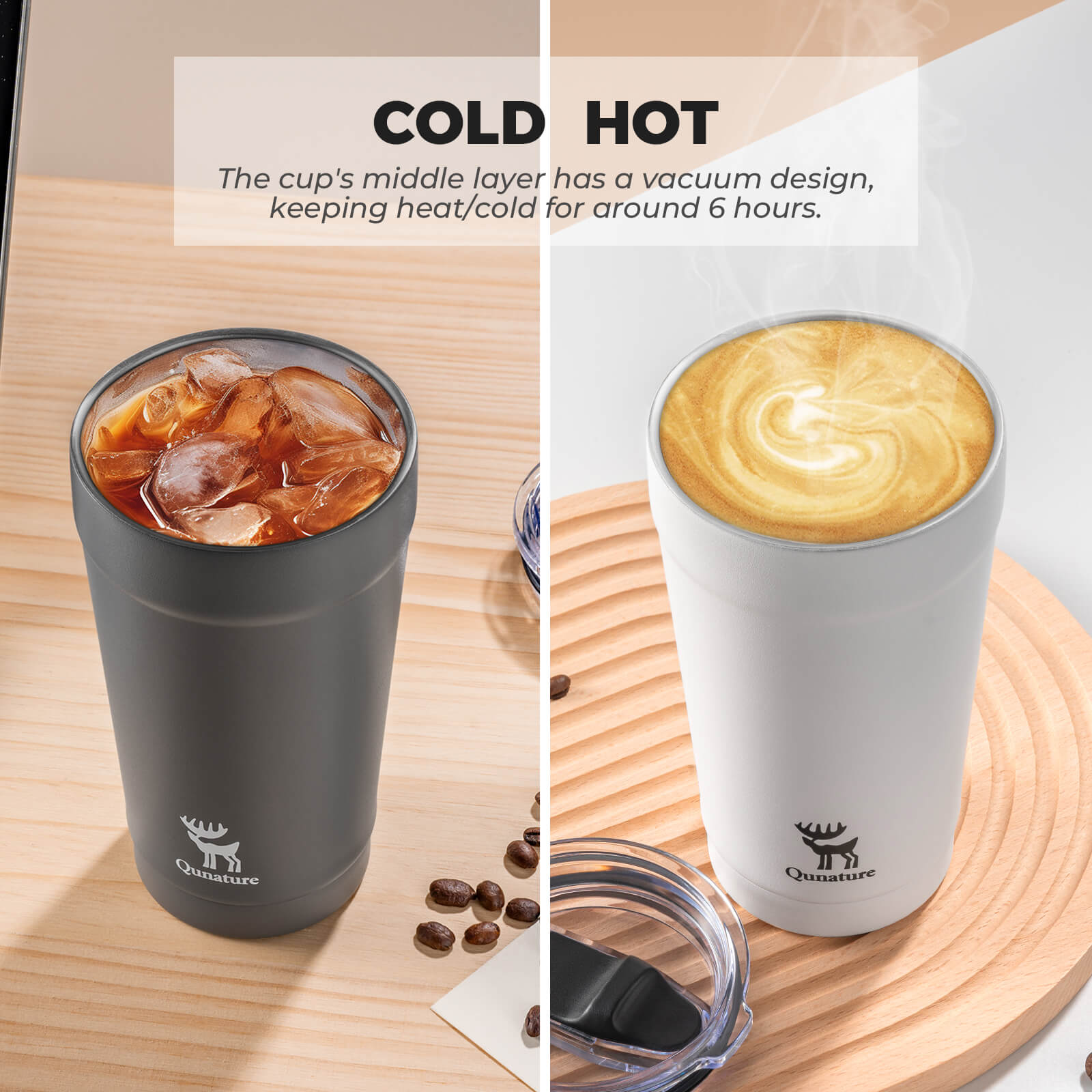 rockbros keepfresh stainless coffee cup for daily commute.
#color_black
