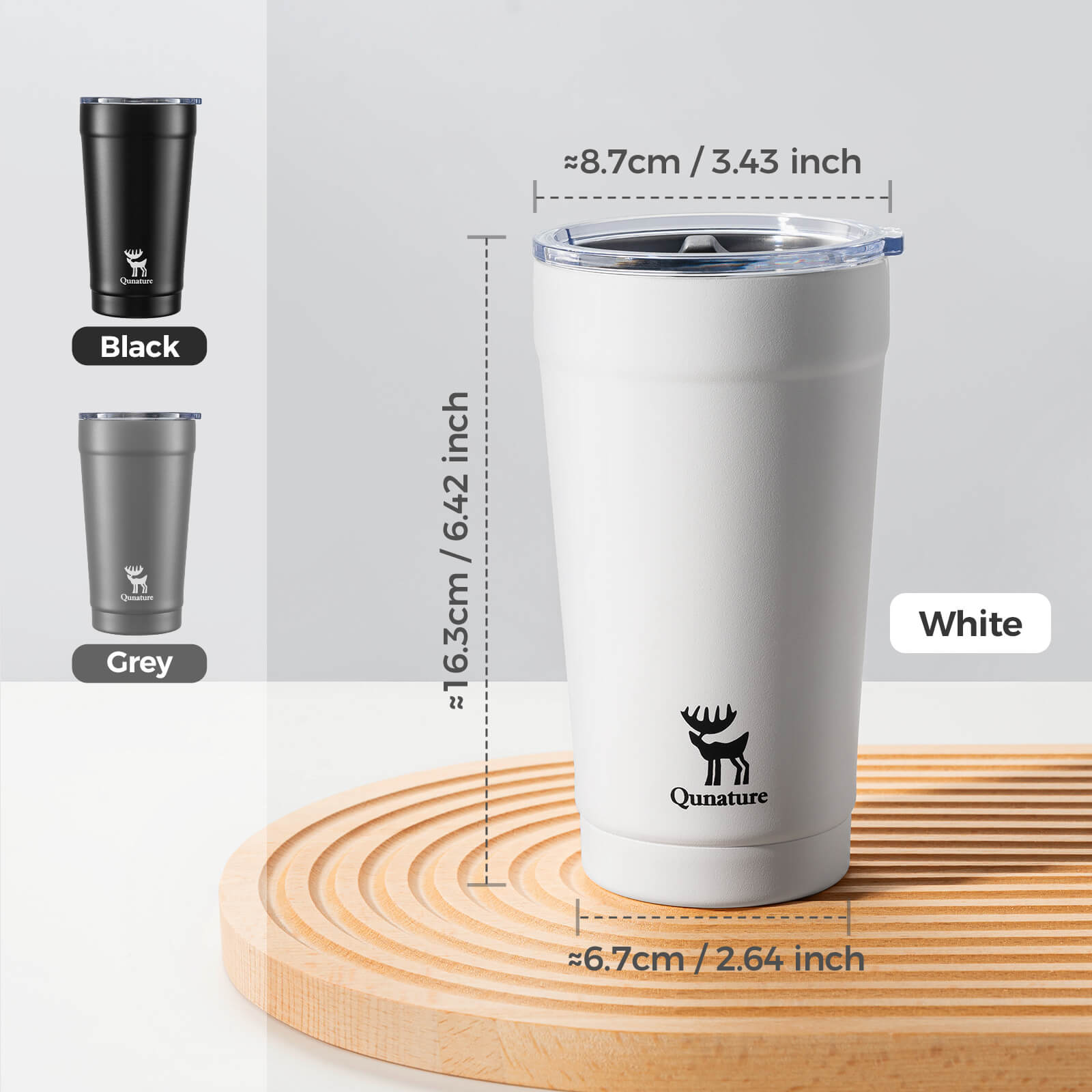 rockbros keepfresh stainless coffee cup for daily commute.
#color_white