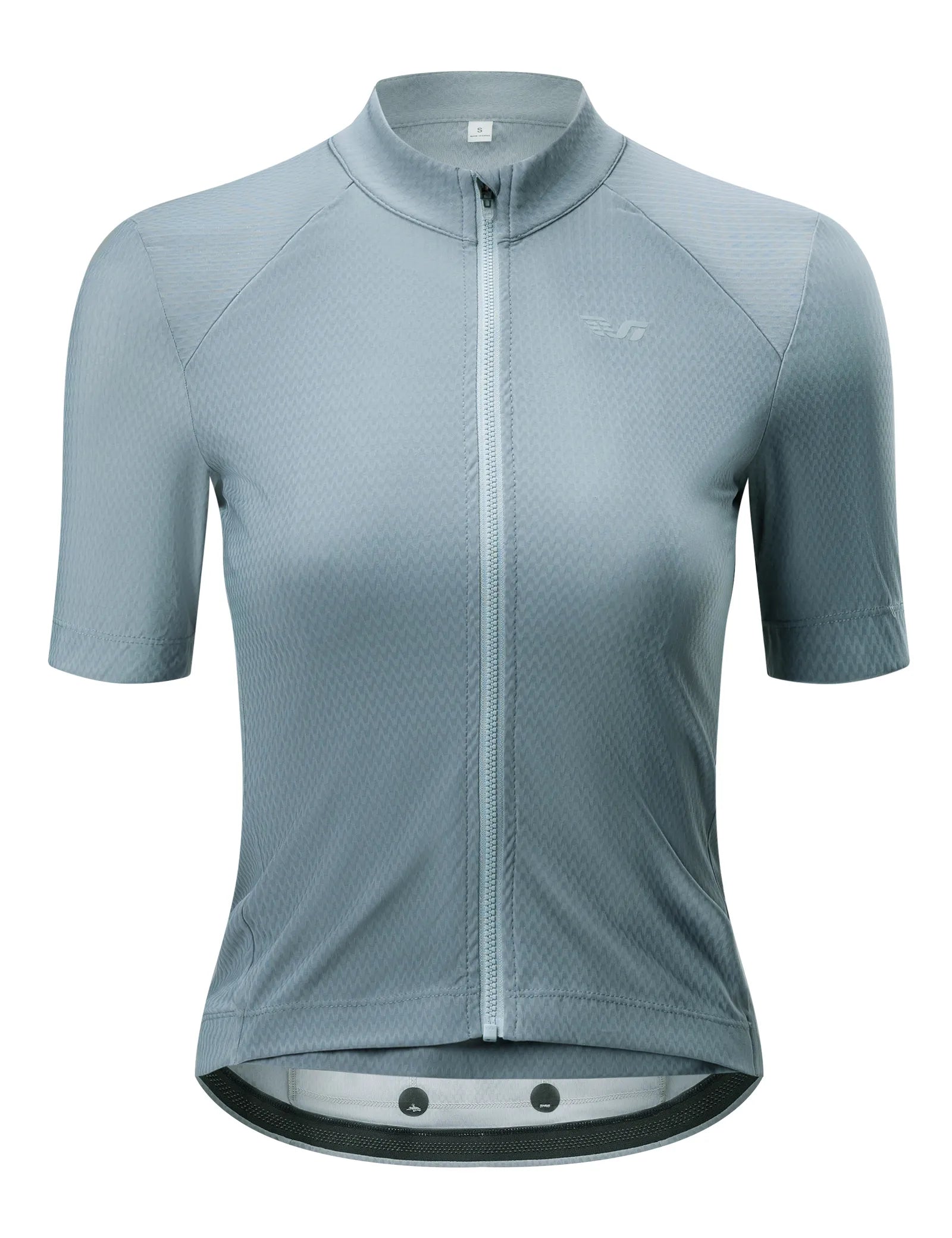 ROCKBROS TVI women's 2-in-1 layered short sleeve cycling jersey in front view
#color_Sky Blue