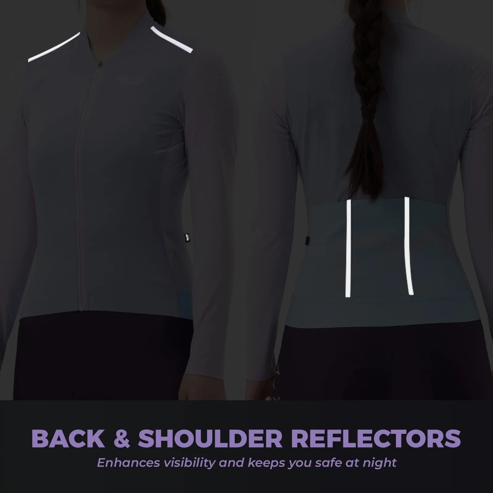 Rockbros TVI Women's Long Sleeve Cycling Jersey in Vibrant Ride - Front View.
#color_pink