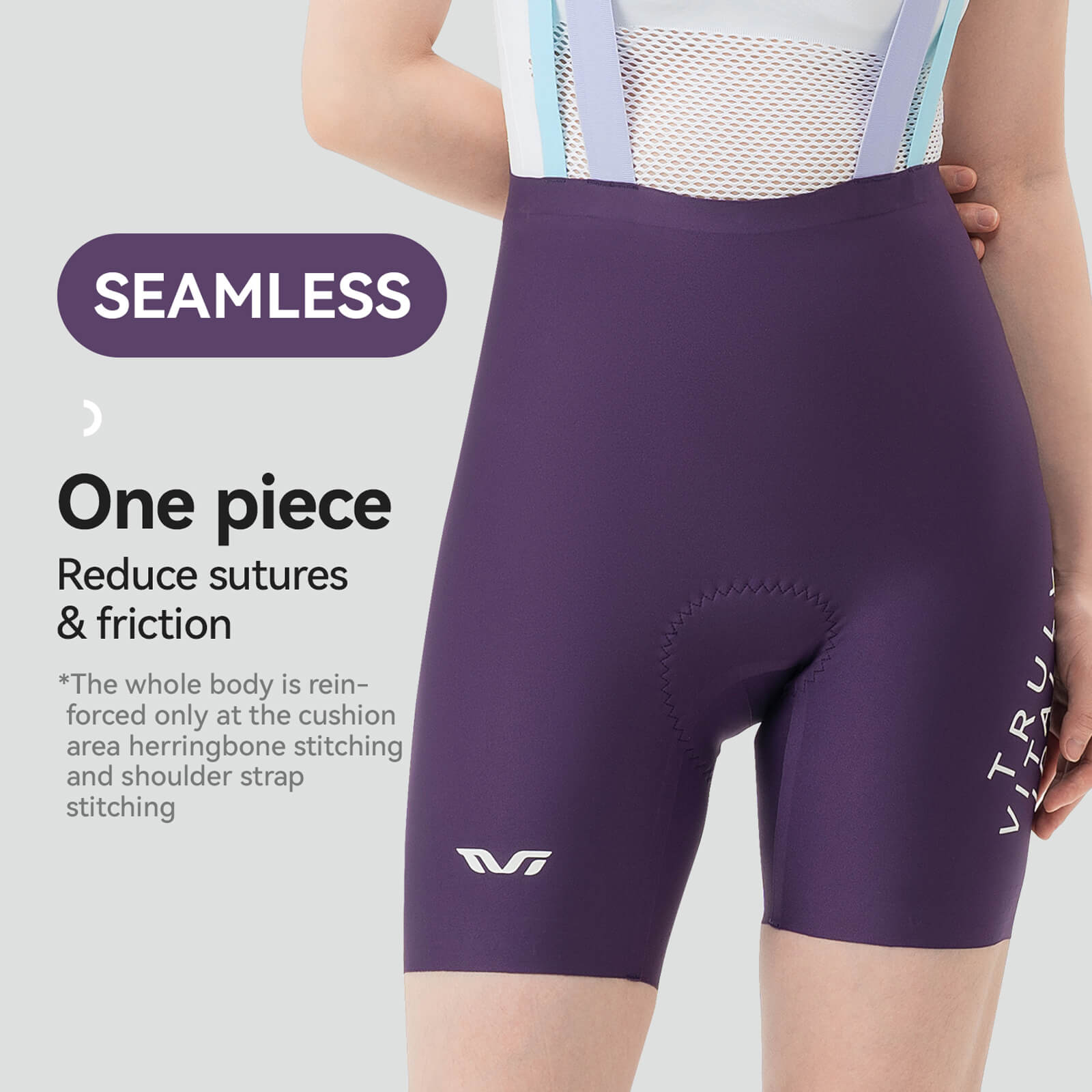 ROCKBROS seamless breathable cycling liner shorts for women's road biking.
#color_purple