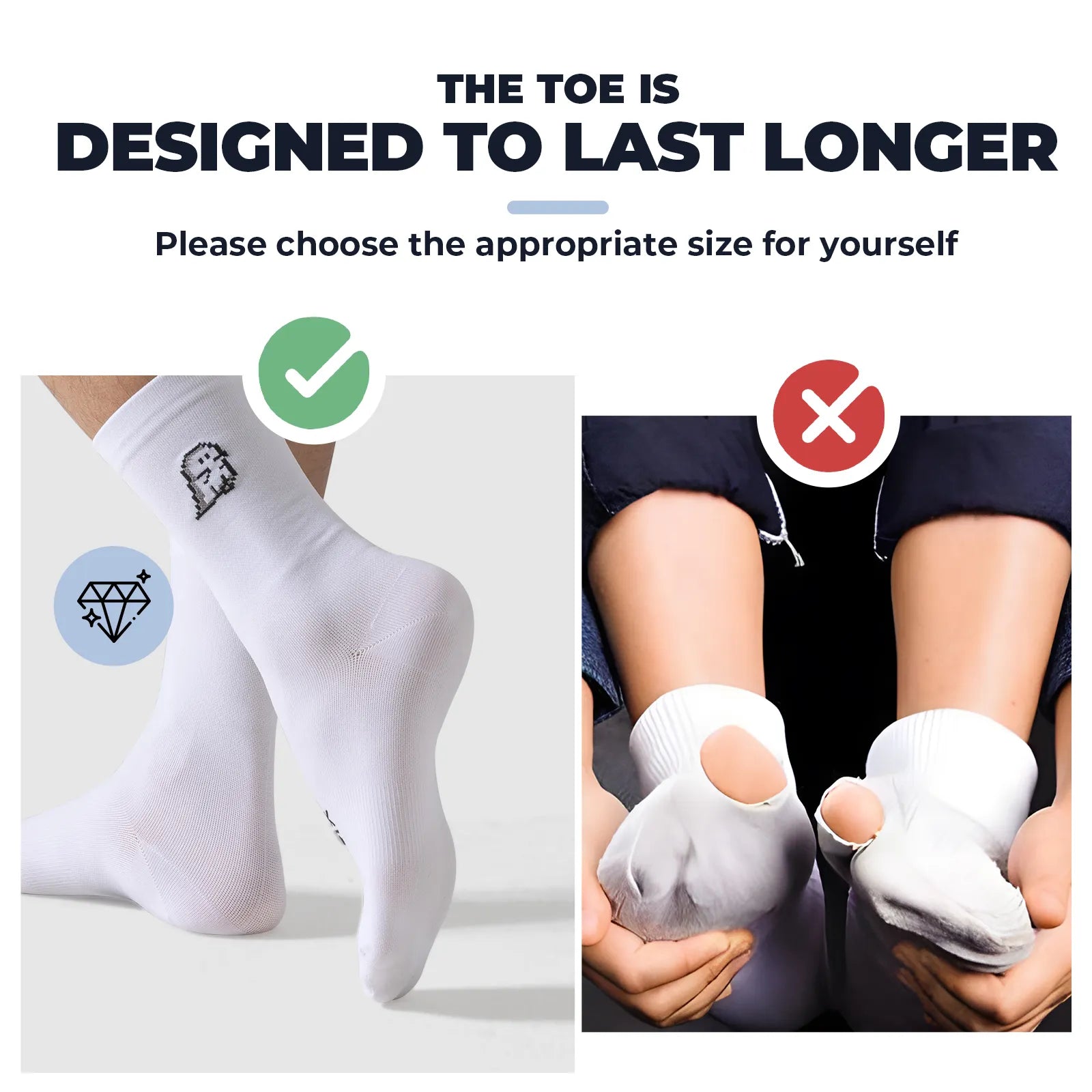 Side view of ROCKBROS black and white ghost print breathable mesh cycling socks on feet.
#color_white