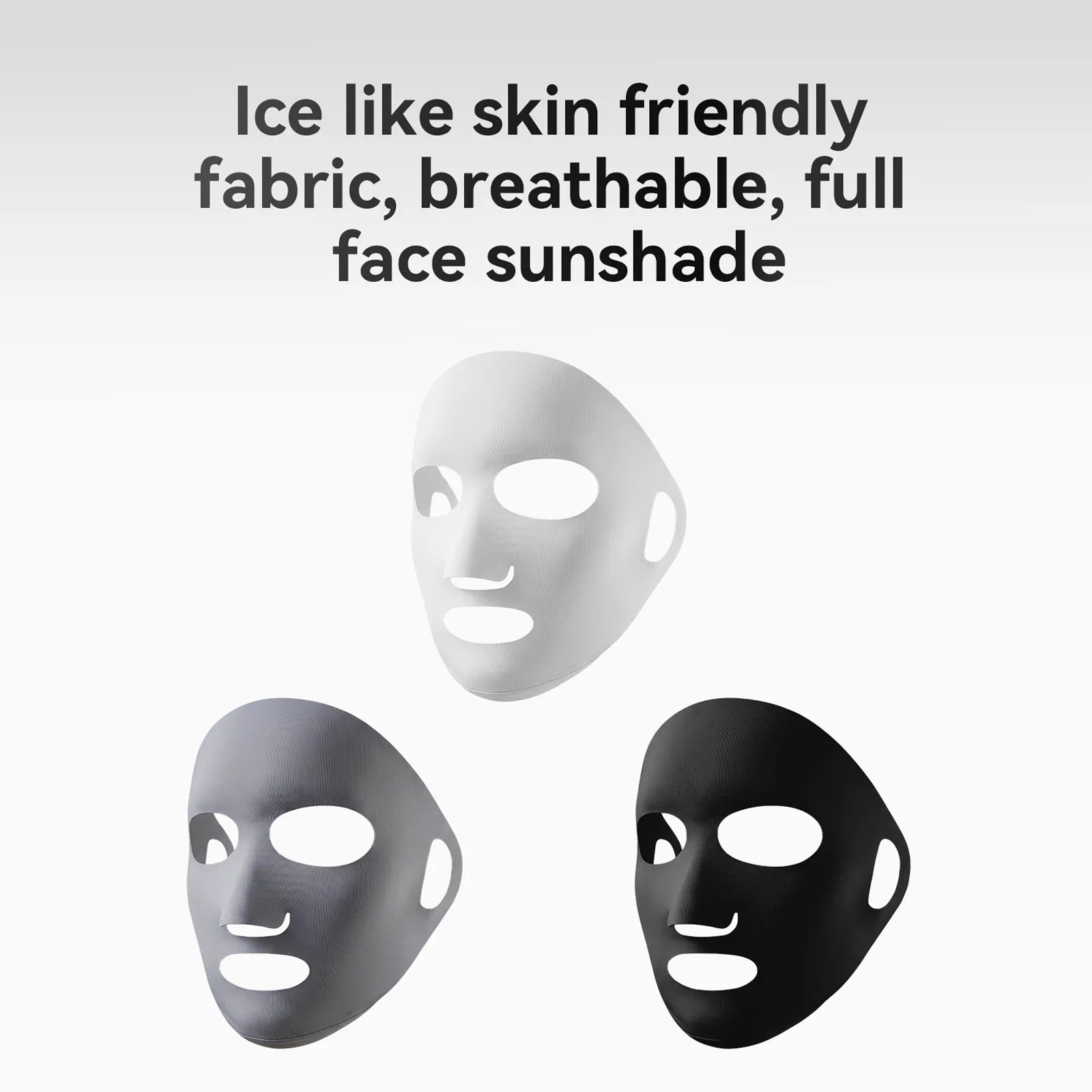 ROCKBROS ice-feeling full-face UV protection mask providing all-over coverage and seamless fit.
#color_silver