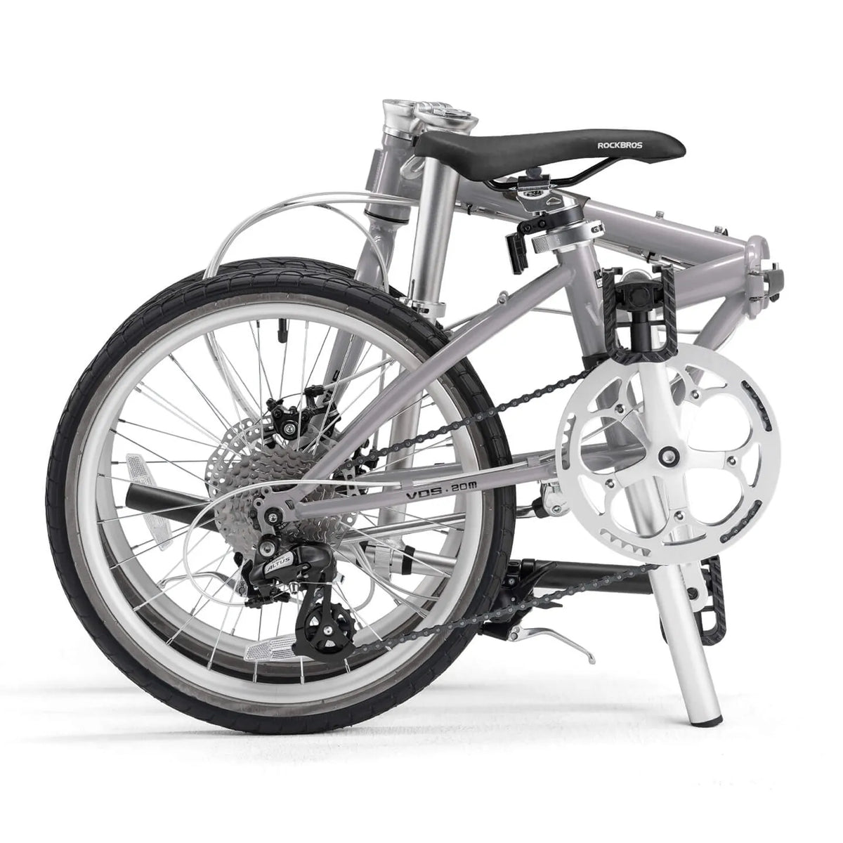rockbros Folded view of the VDS 20-inch folding bicycle for easy storage.
#color_silver