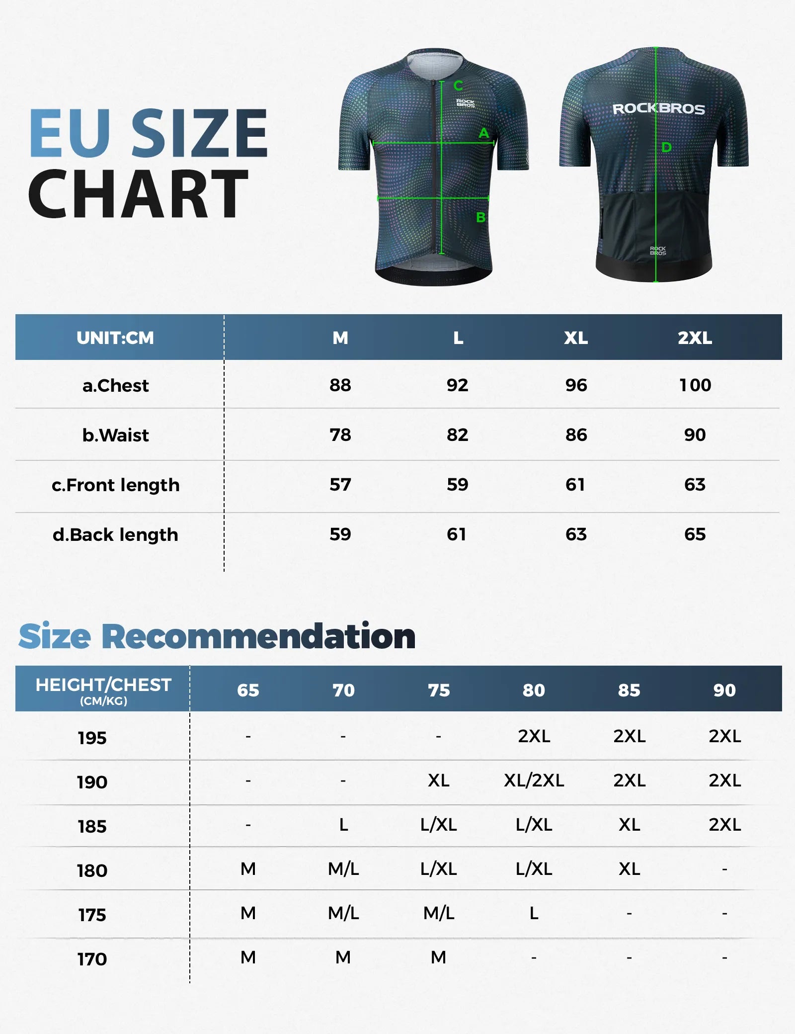 ROCKBROS Men's Velocity Series short sleeve cycling jersey front view in breathable moisture-wicking fabric