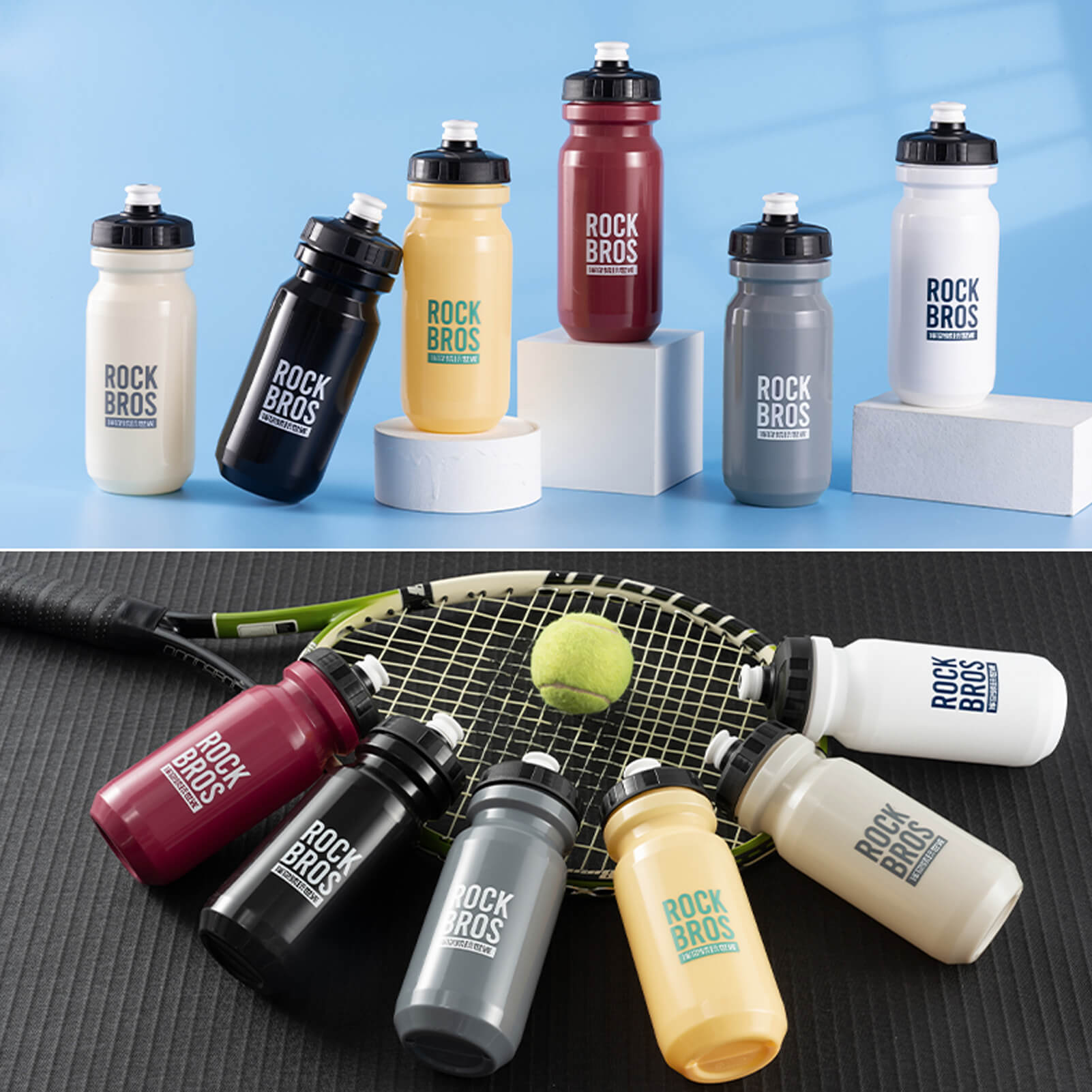 rockbros vibrant squeeze cycling water bottle for bike riding
#color_yellow