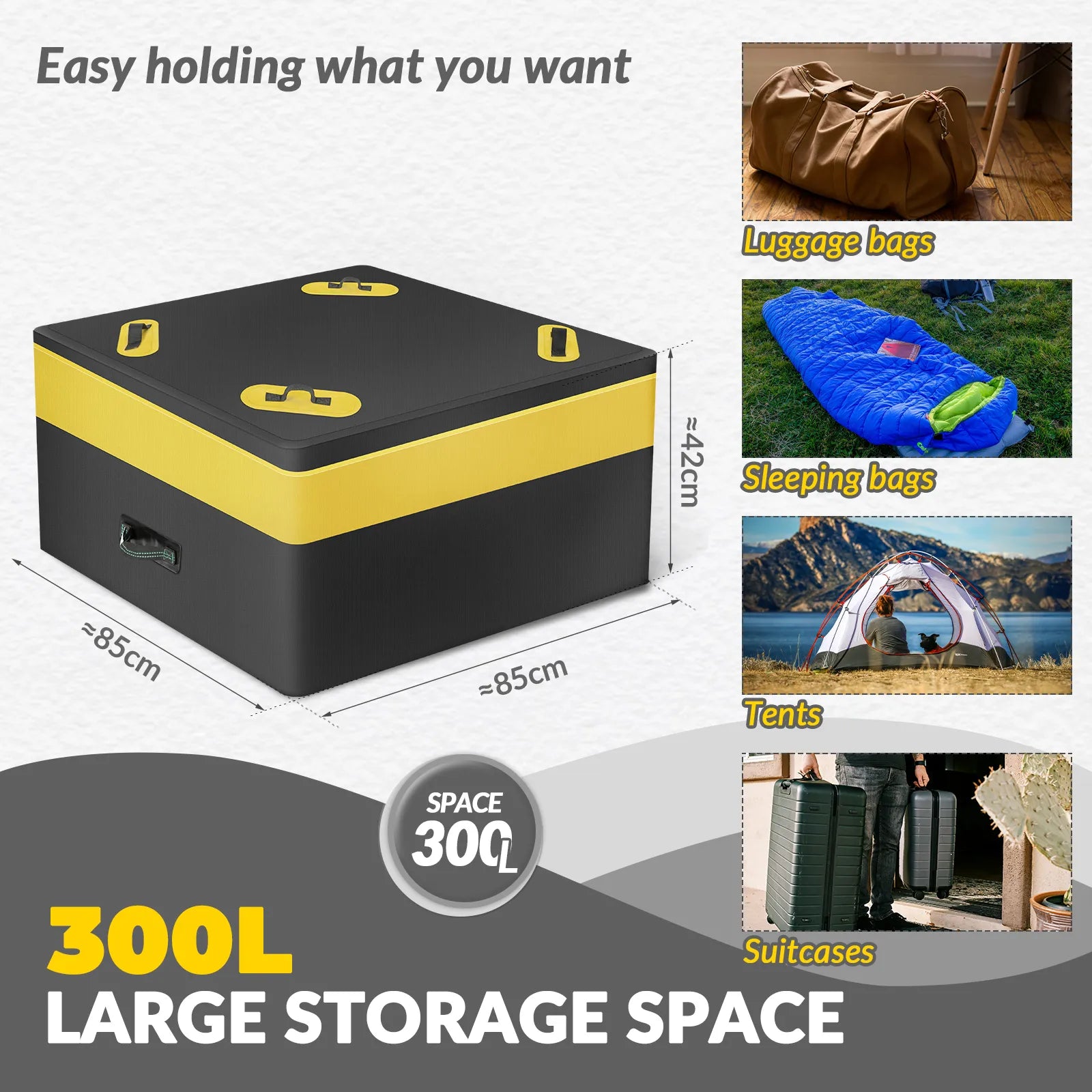 RockBros 300L heavy duty waterproof rooftop cargo bag for car roof storage