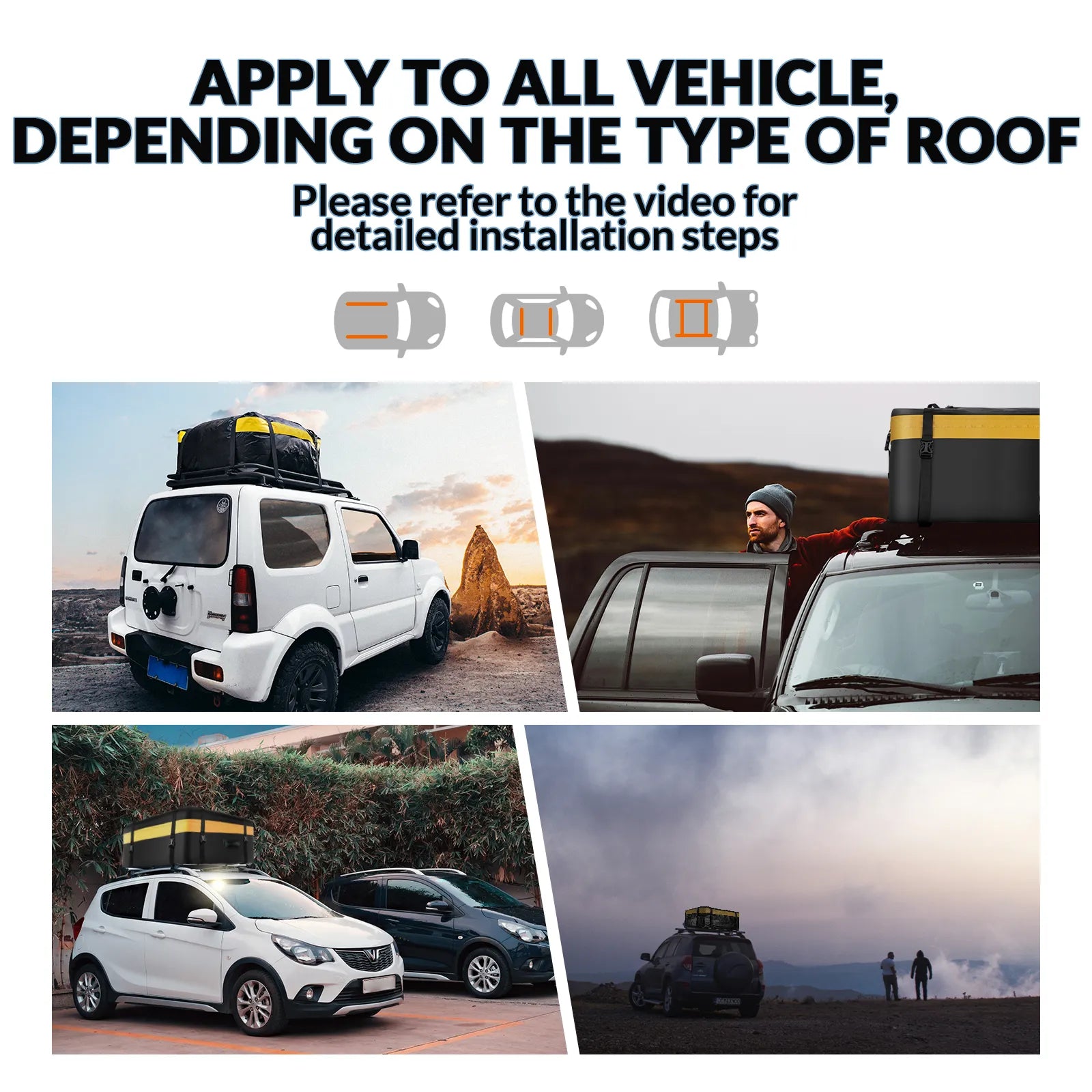 RockBros 300L heavy duty waterproof rooftop cargo bag for car roof storage