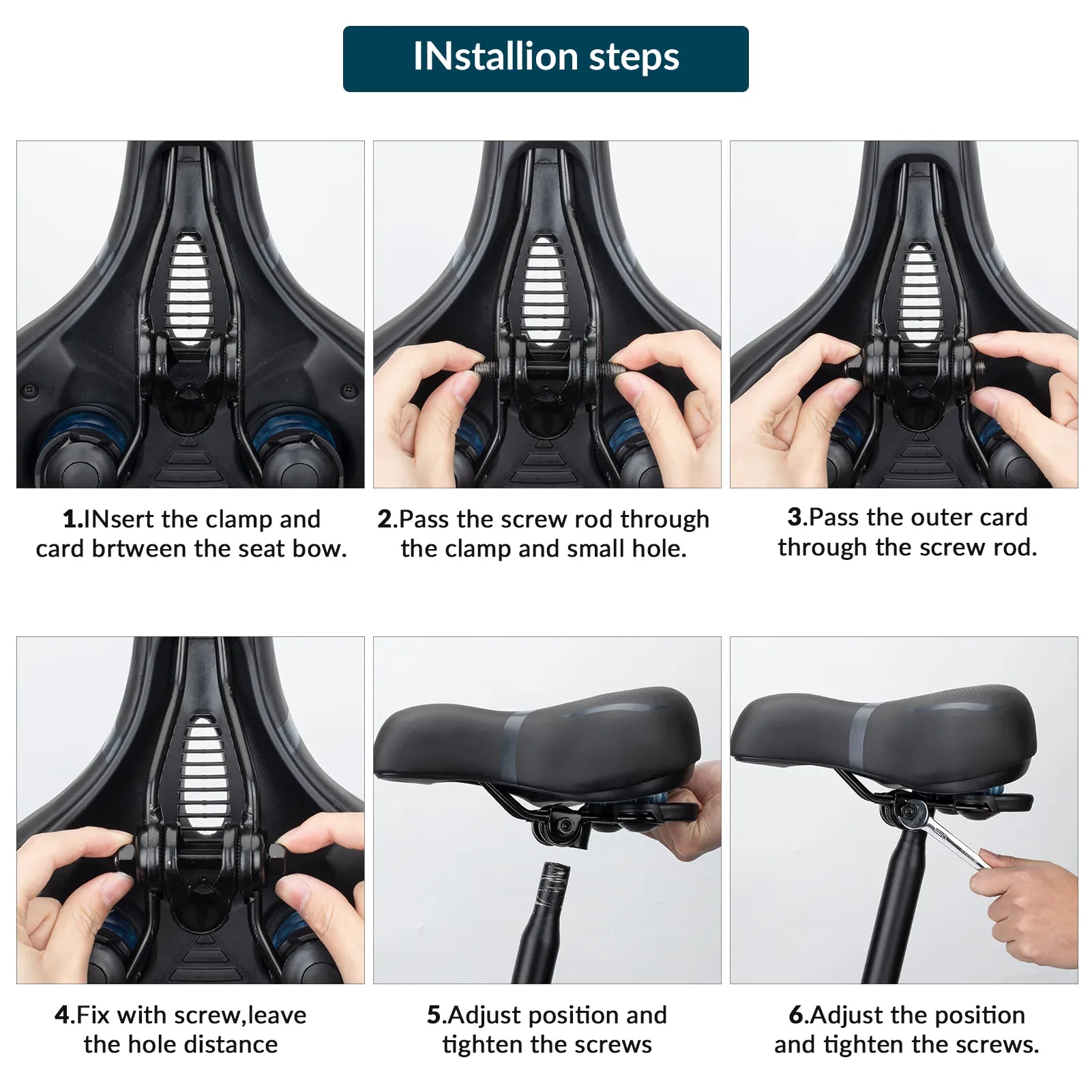 Rockbros shock absorbing bicycle seat with dual spring suspension stabilizer.
#color_brown