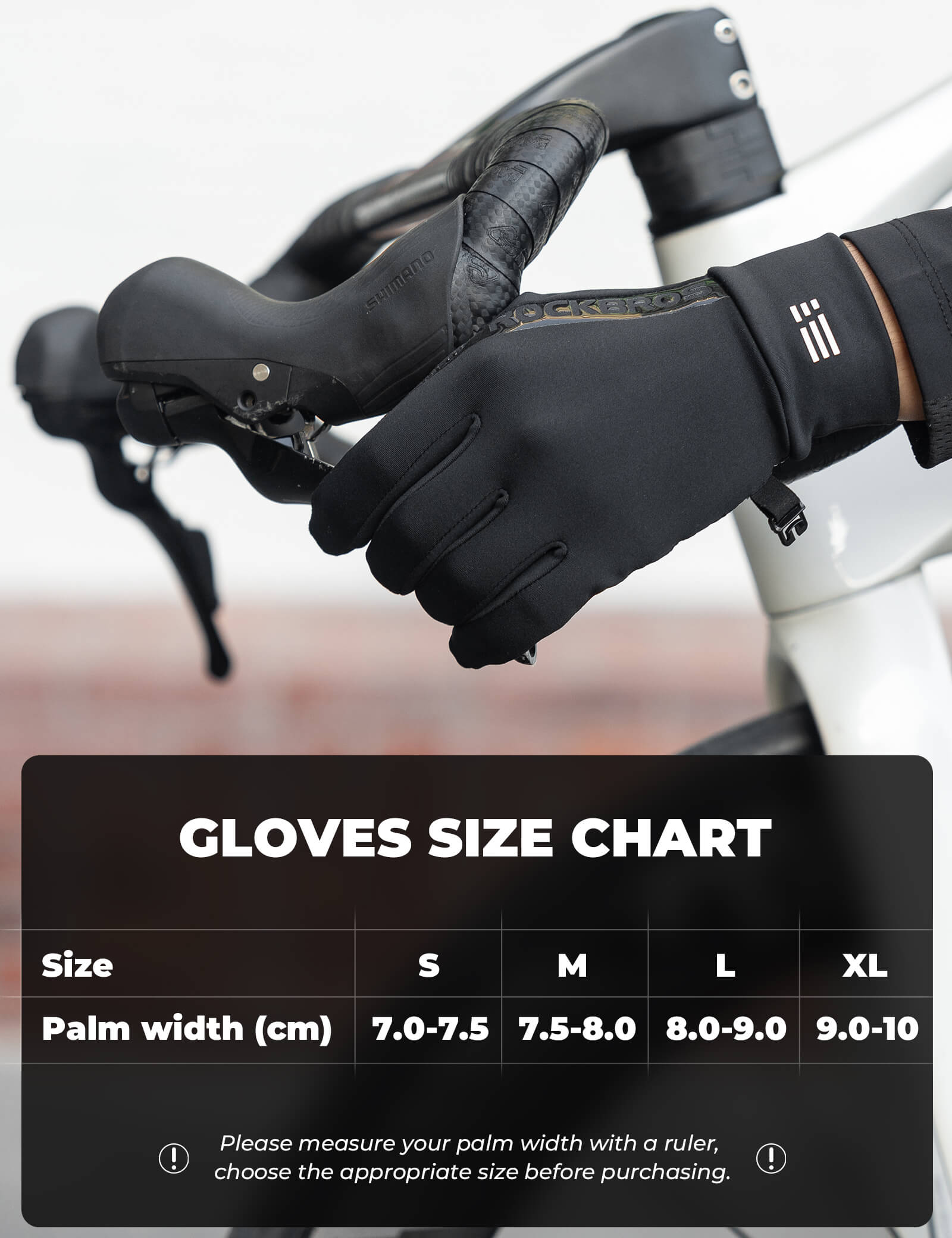 ROCKBROS Winter Cycling Gloves with Graphene Thermal Lining - Windproof Full Finger Design.
#color_beige