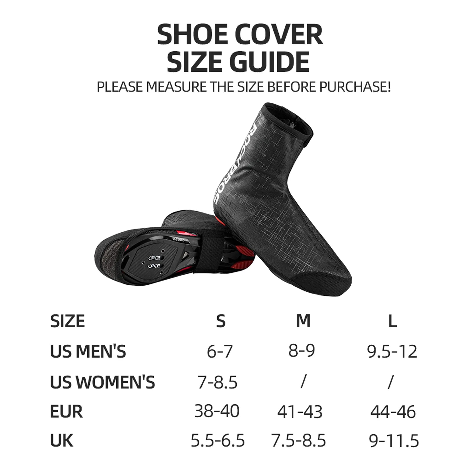 ROCKBROS winter thermal waterproof cycling shoe covers