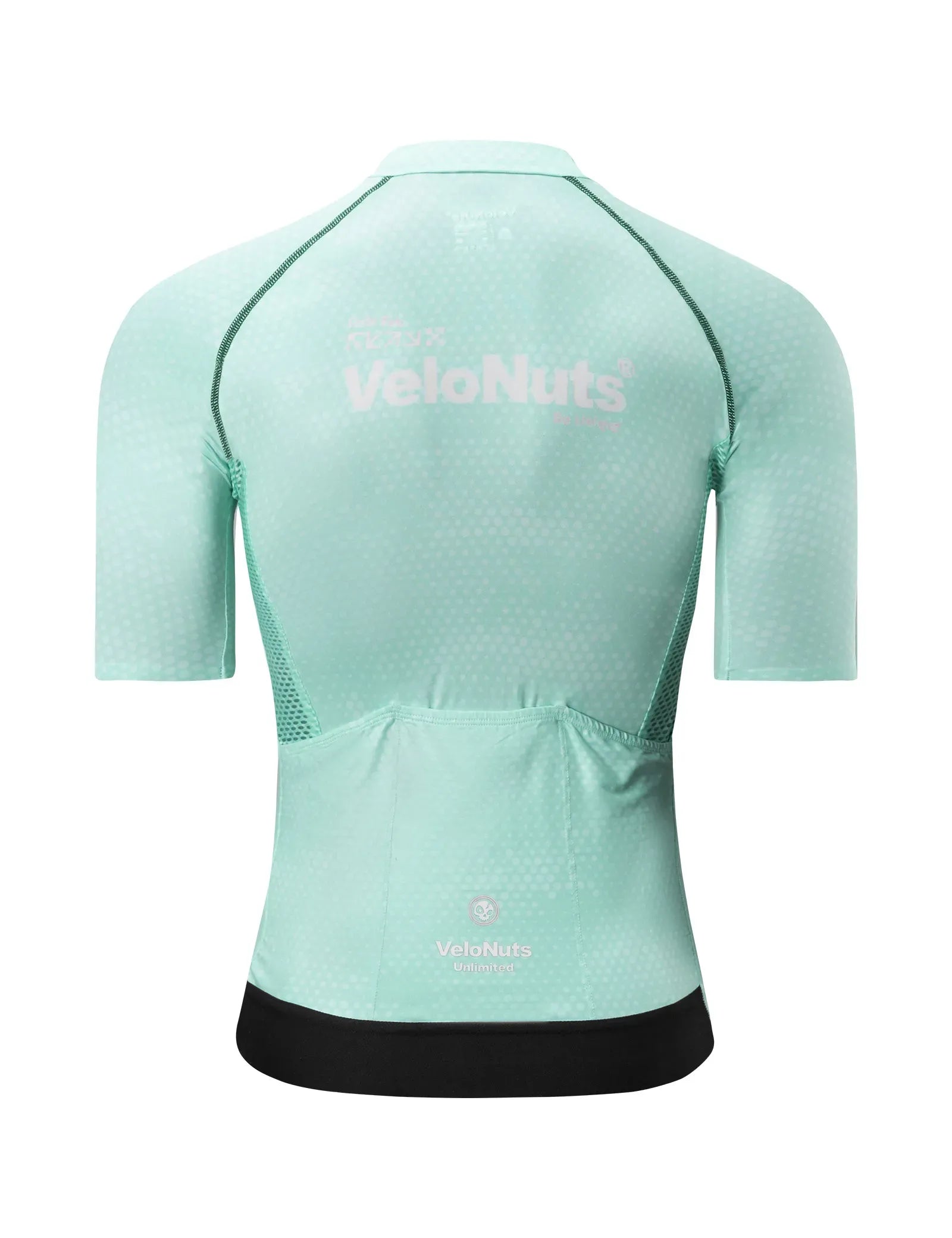 Rockbros Women's Short Sleeve Cycling Jersey in Iguana green pattern - Front view.
#color_light green