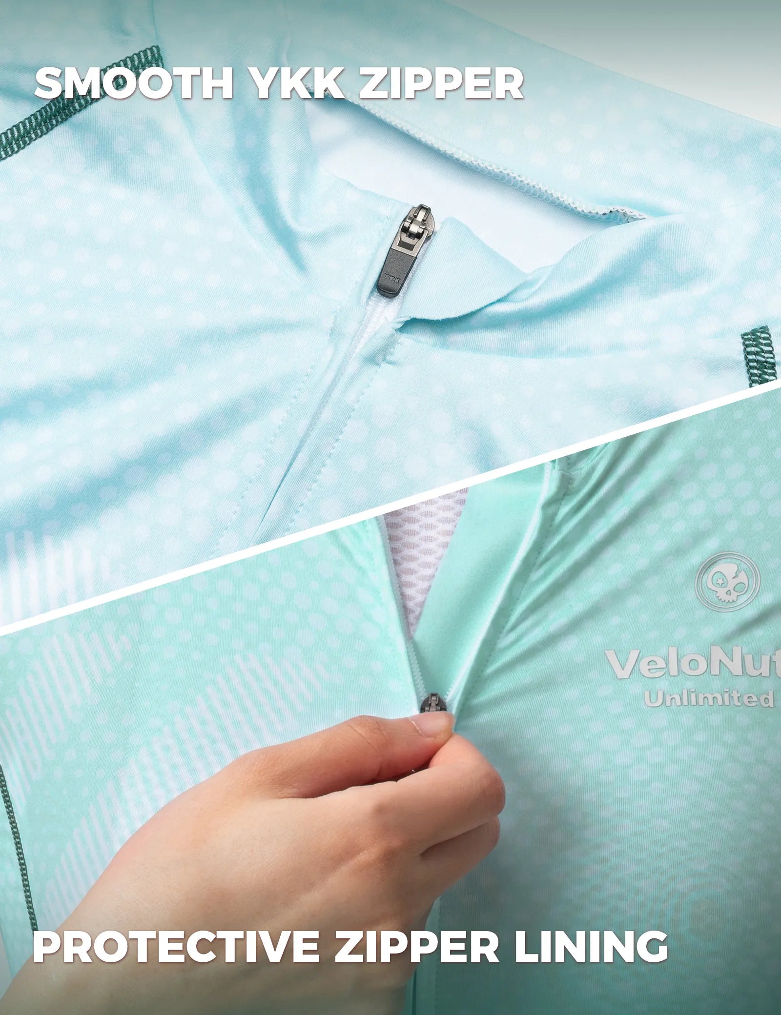 Rockbros Women's Short Sleeve Cycling Jersey in Iguana green pattern - Front view.
#color_light green