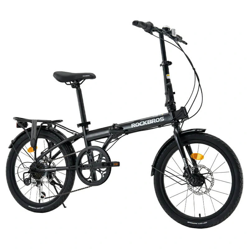 rockbros 20 inch 7 speed folding bike for urban commuting.
#color_black
