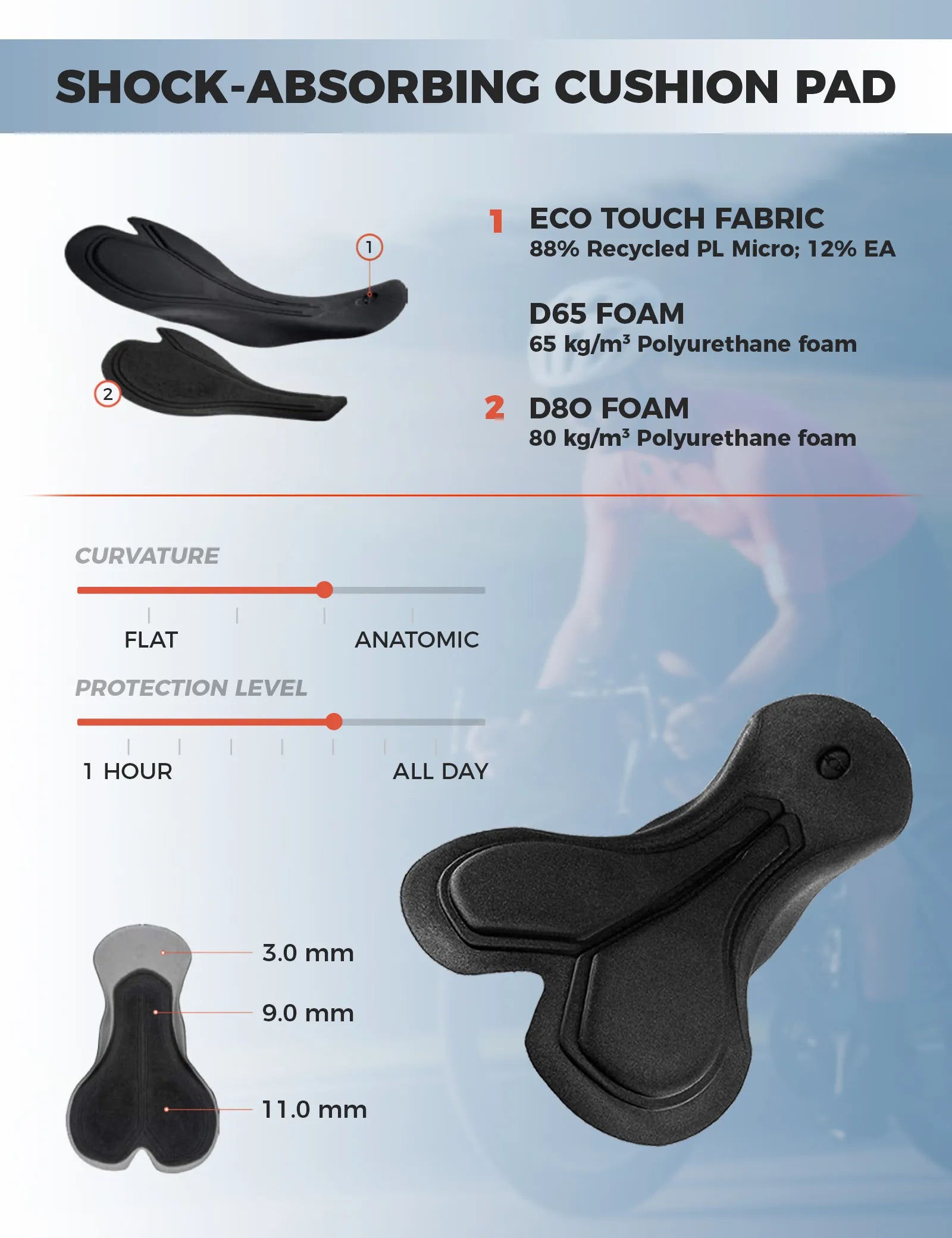 rockbros vns lightweight men’s cycling bib shorts for summer rides.
#color_grey
