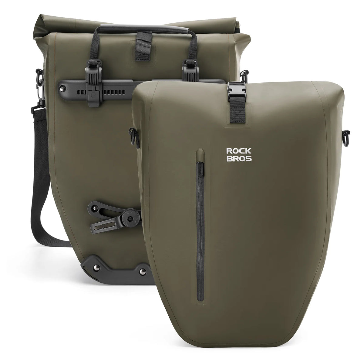 rockbros waterproof bike pannier bag 20l in green 
#Colour_Army green