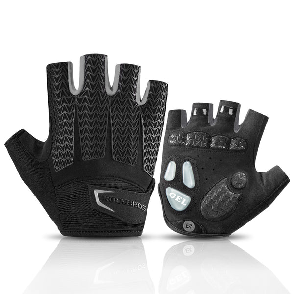 Rockbros-half finger gloves with Gel Liquid Silicone & SBR palm pad