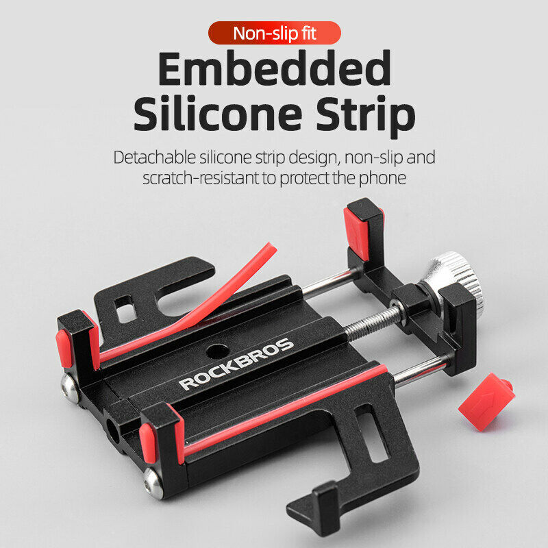 ROCKBROS Aluminium Bike Handlebar Phone Holder Adjustable